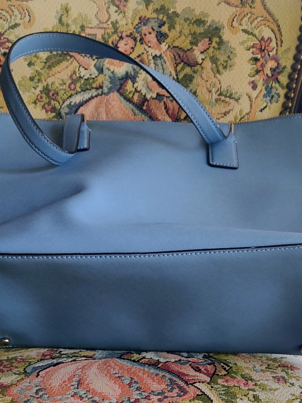 kate spade light blue leather tote. Excellent Condition. - Picture 9 of 16